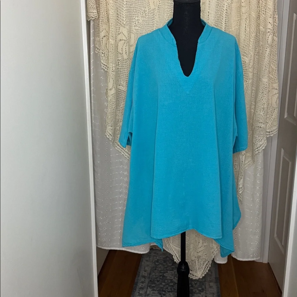 Oh My Gauze Turquoise Women's Top - Picture 1 of 10